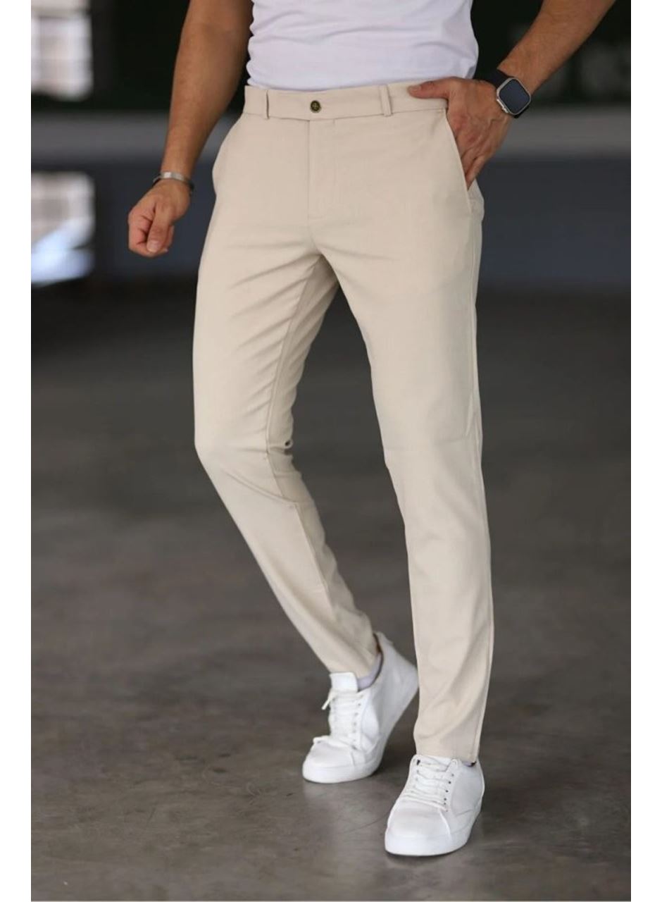 Erkek Düz Kesim Bilek Boy Kumaş Pantolon