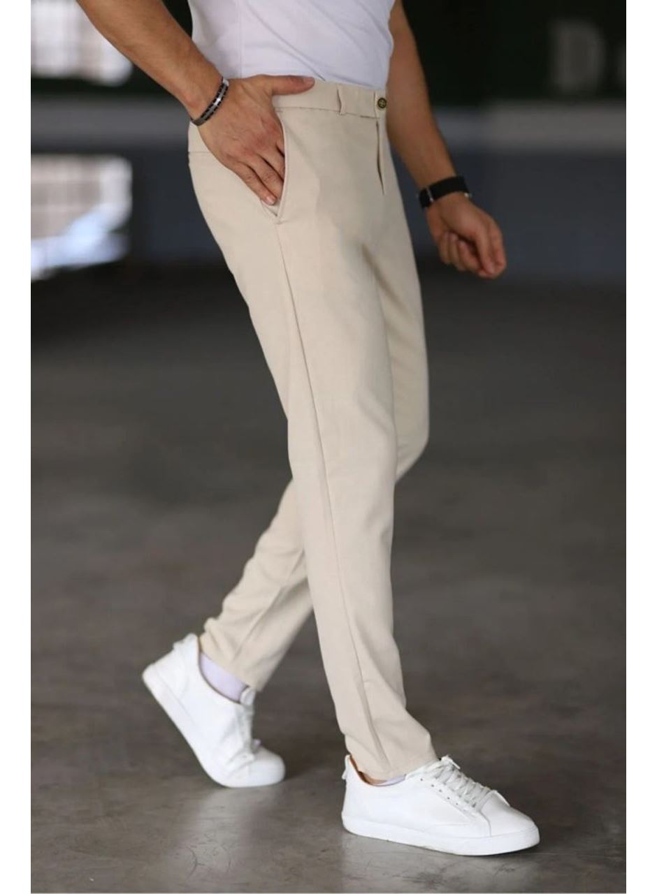 Erkek Düz Kesim Bilek Boy Kumaş Pantolon