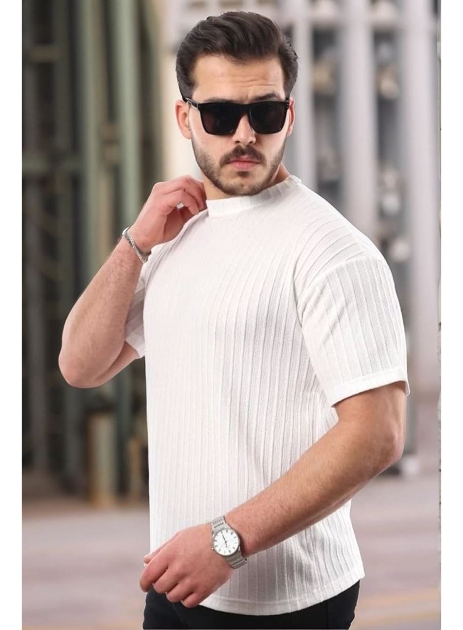 Erkek Kısa Kollu örgü Kumaş Bisiklet Yaka T-shirt