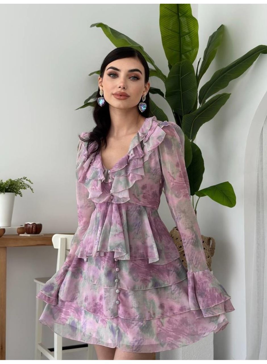 Elose Fırfırlı Elbise