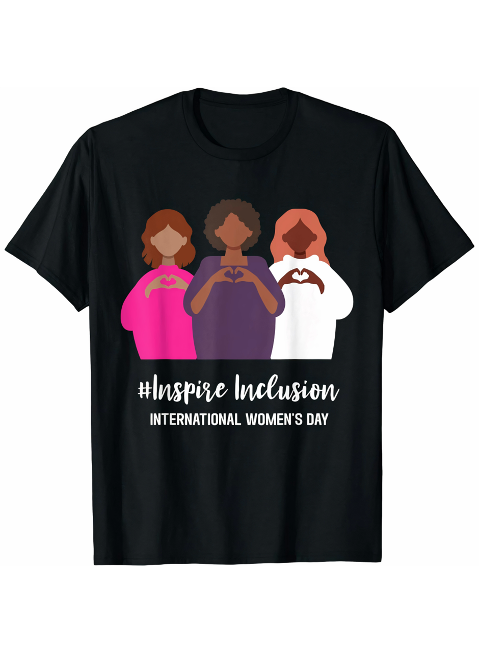 8 Mart Dünya Kadınlar Günü İçin Özel Baskılı T-shirt - Siyah