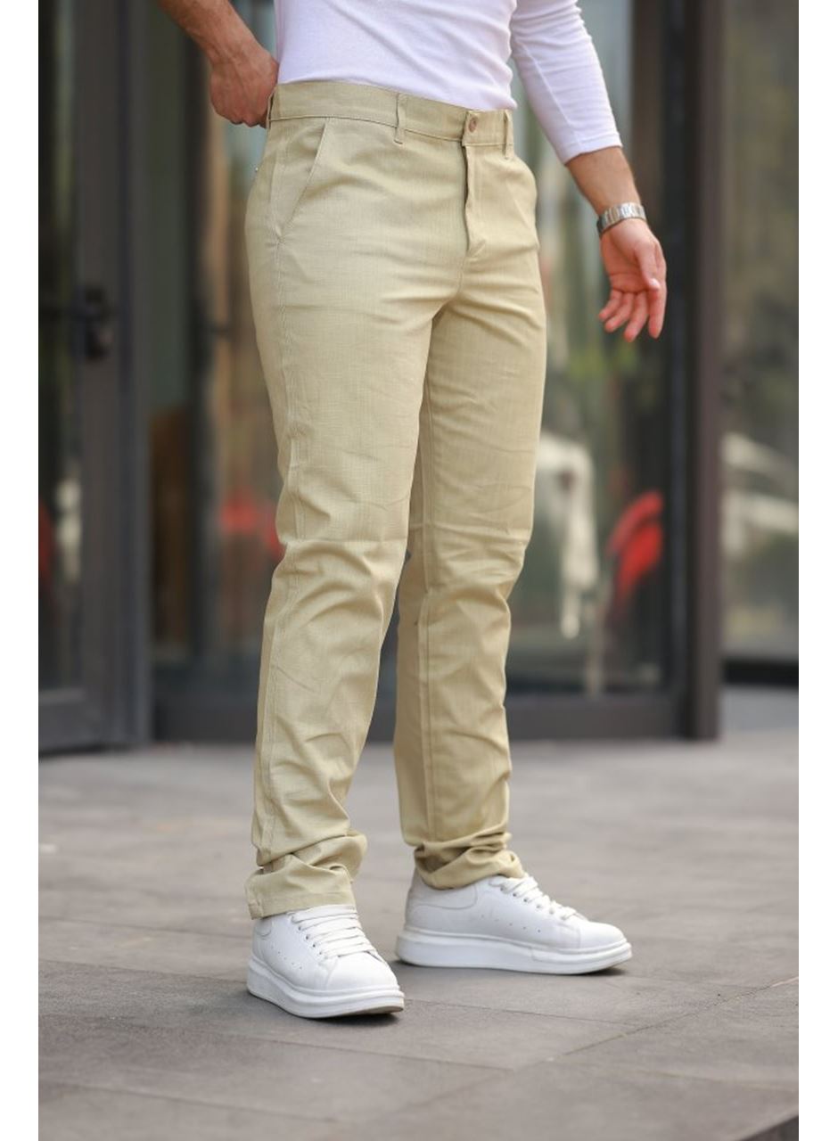 Erkek Rahat Keten Pantolon