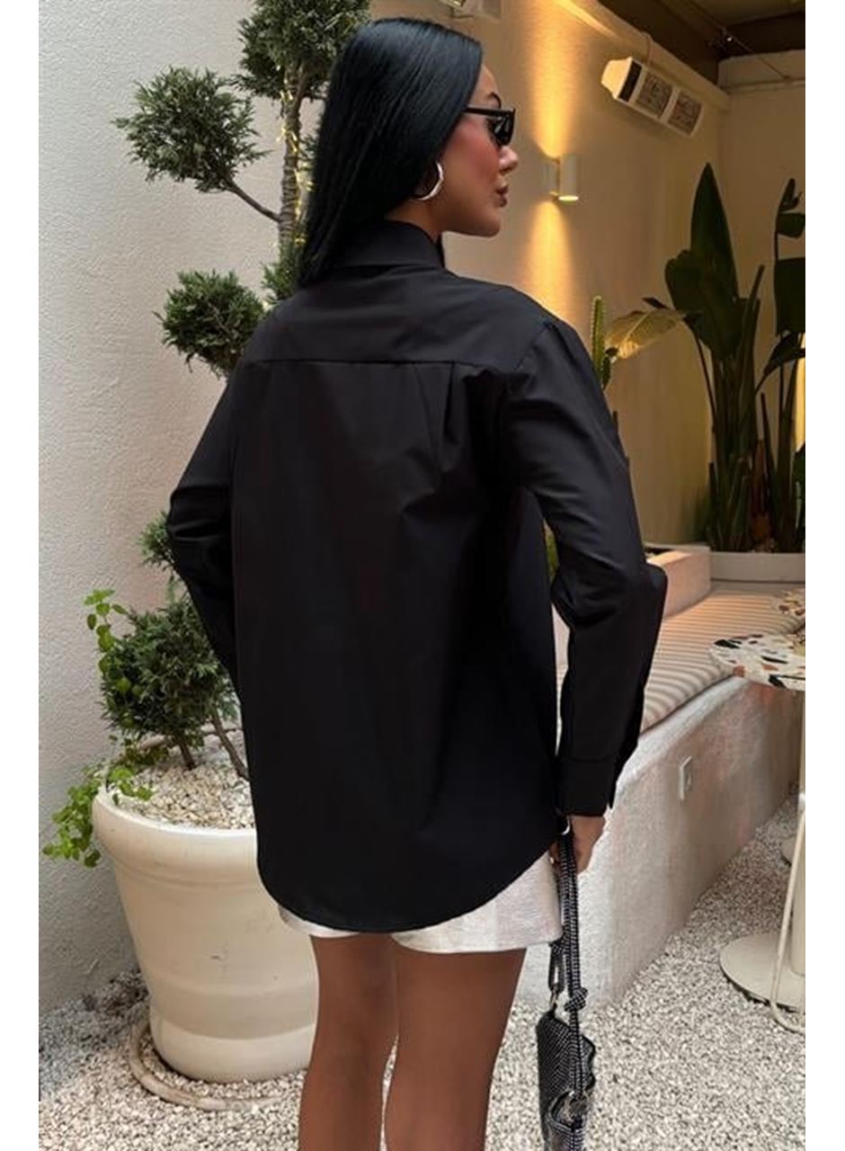 Önü Şerit Taşlı Gömlek 3448