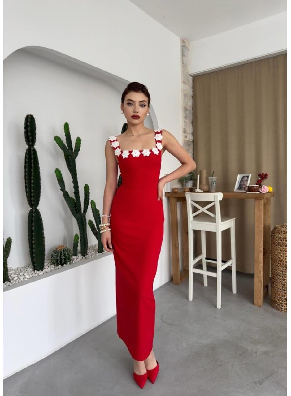 Mıng Çiçek Detaylı Elbise