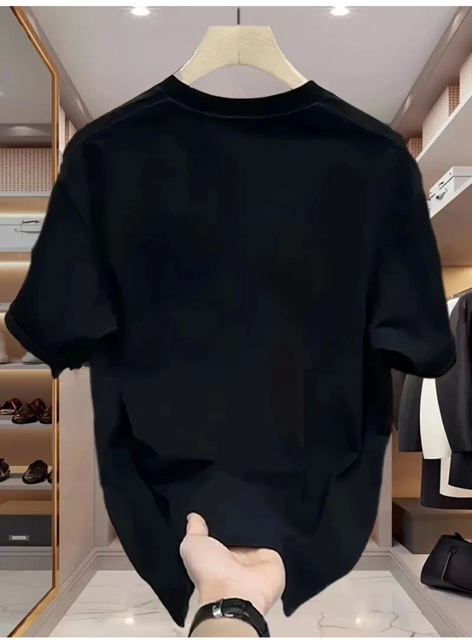 Baskılı Oversize Bisiklet Yaka T-shirt - Beyaz