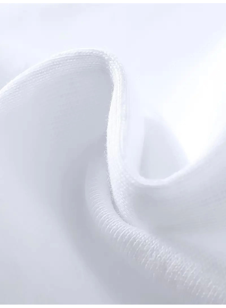 Baskılı Oversize Bisiklet Yaka T-shirt - Beyaz