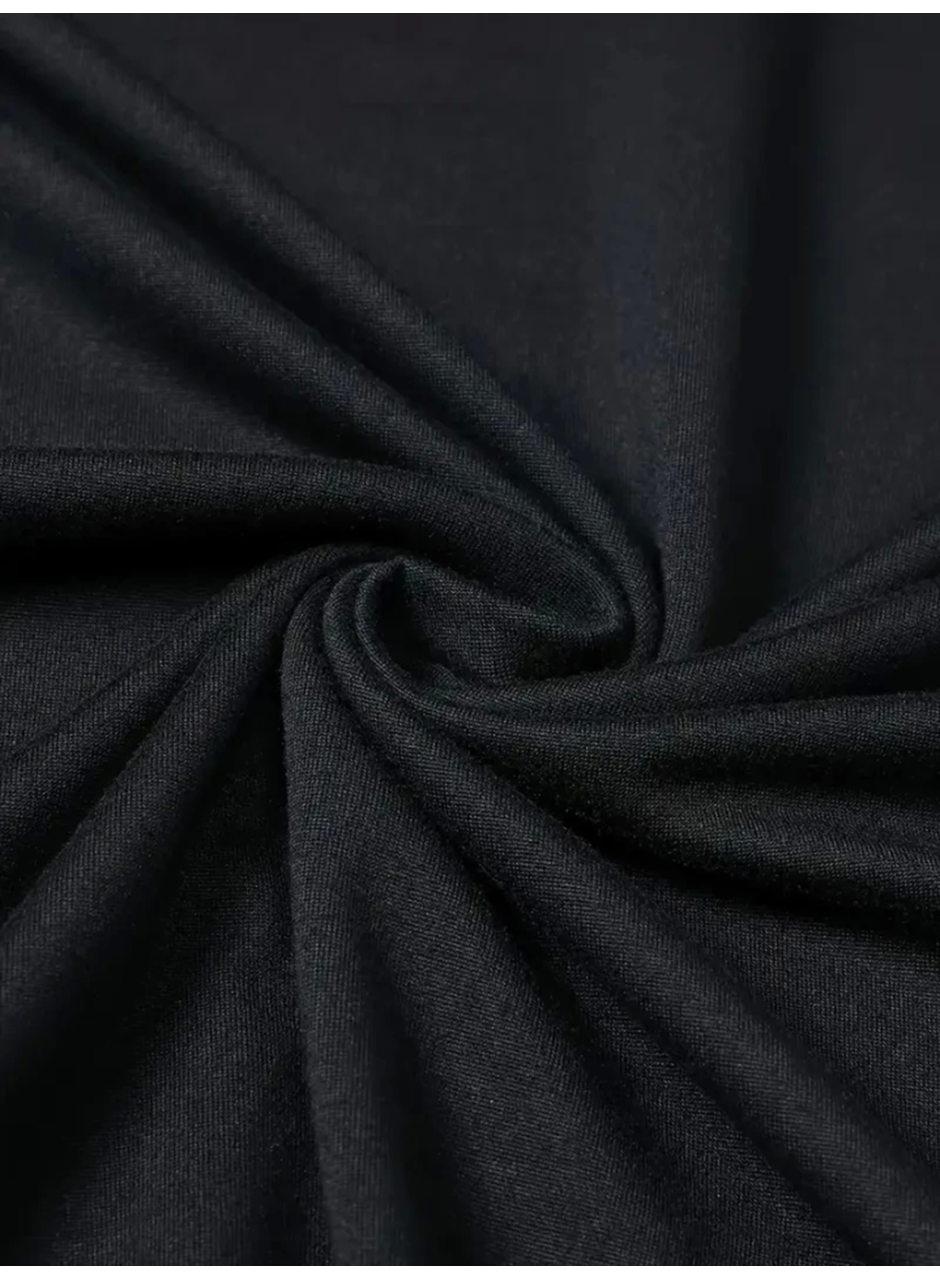 Baskılı Oversize Bisiklet Yaka T-shirt - Siyah