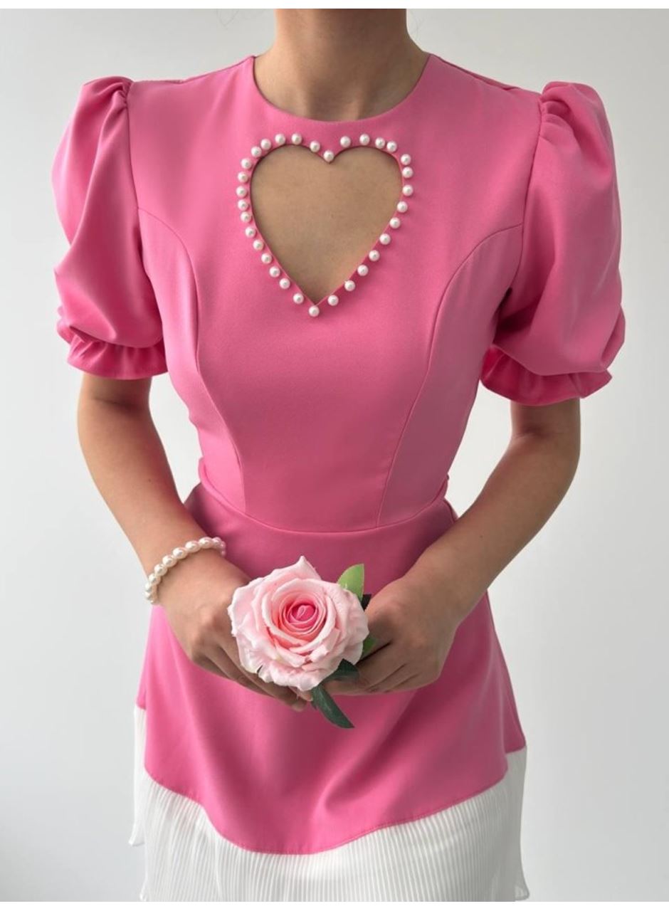 Safe Kalp Detaylı Elbise