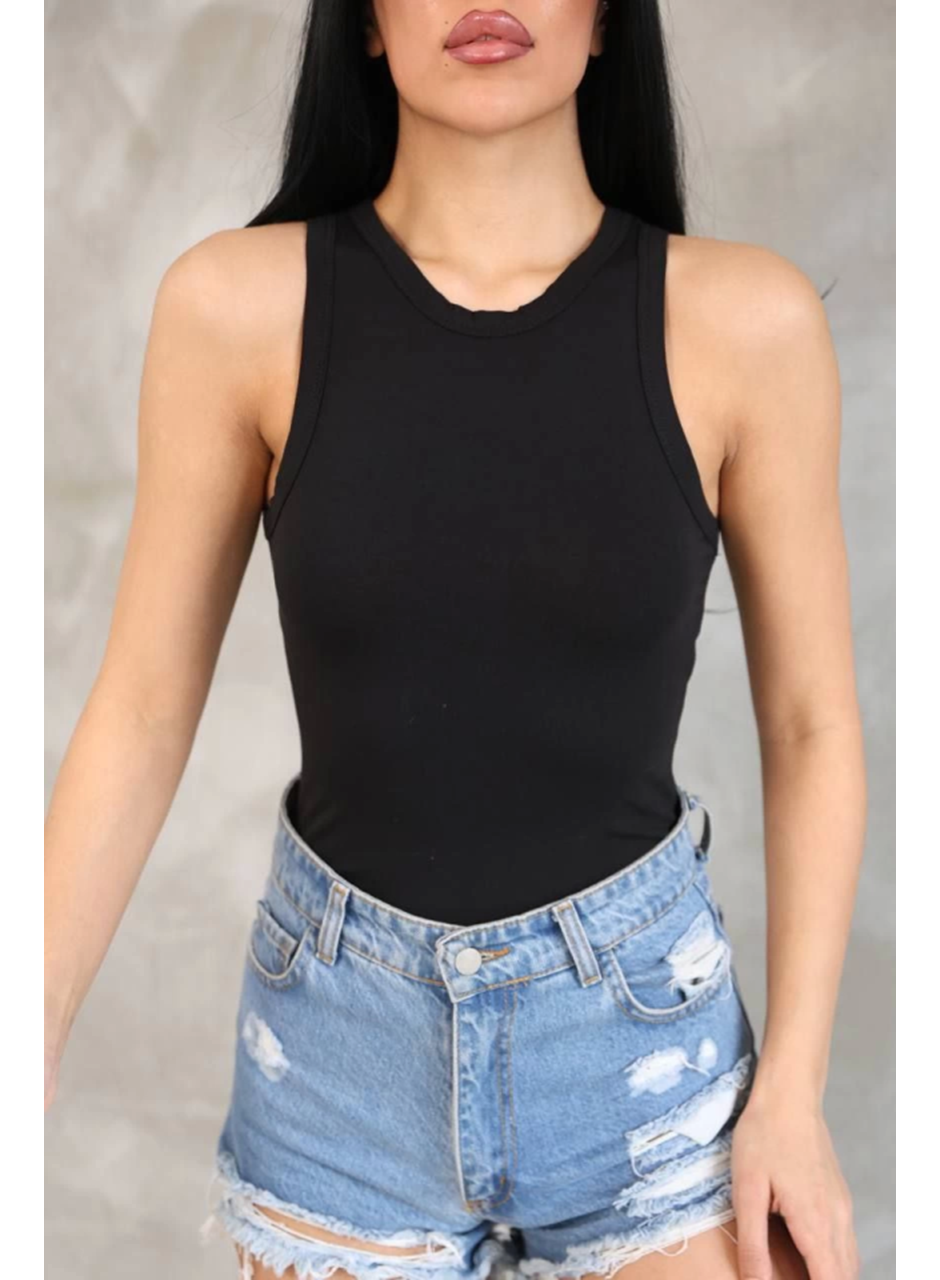 Kolsuz Badi Bluz - Siyah