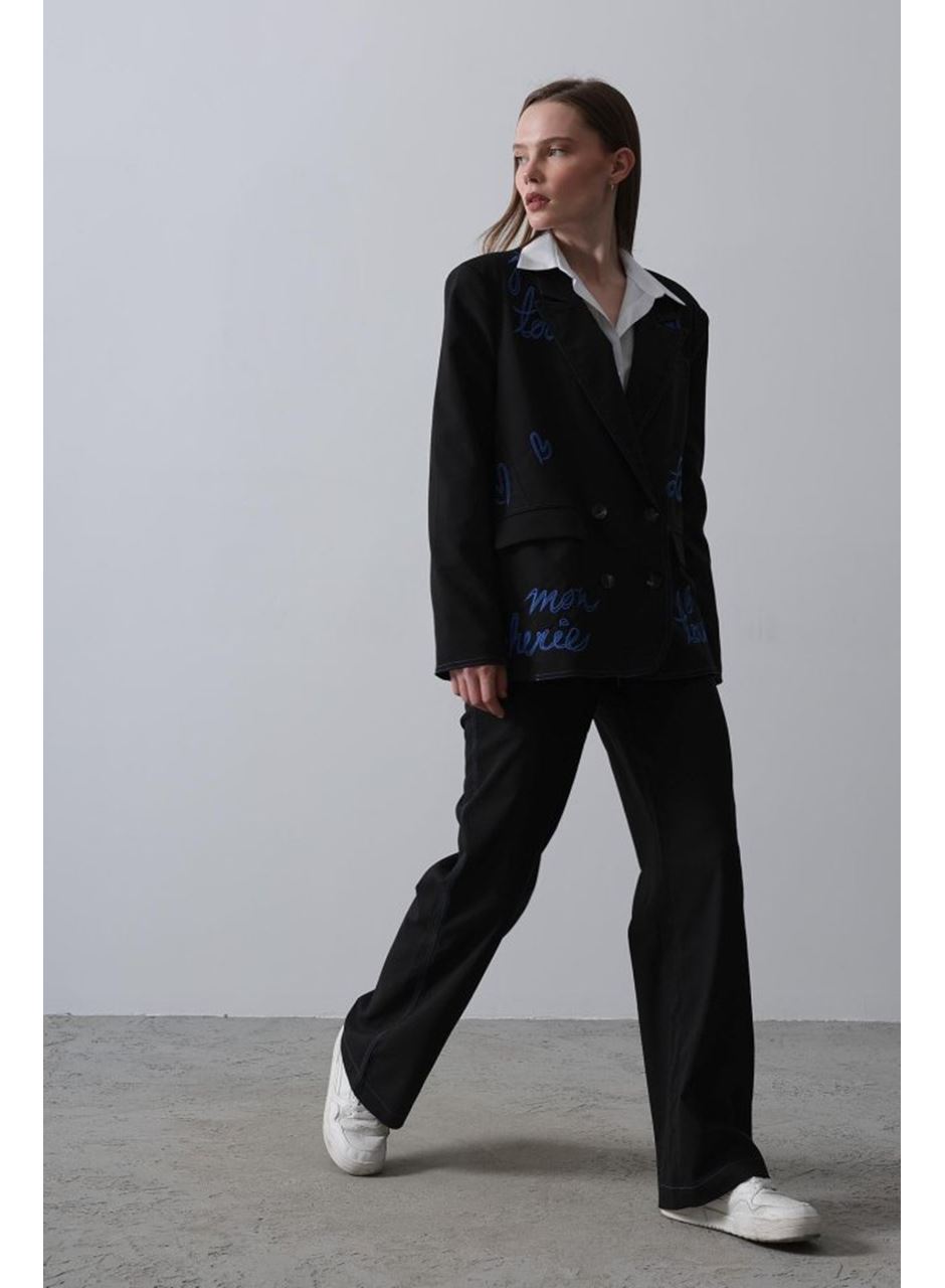 Kalpli Ceket Takım - Siyah