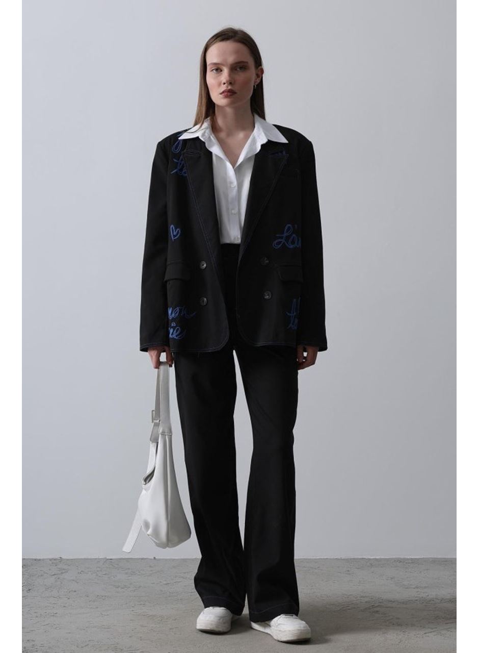 Kalpli Ceket Takım - Siyah