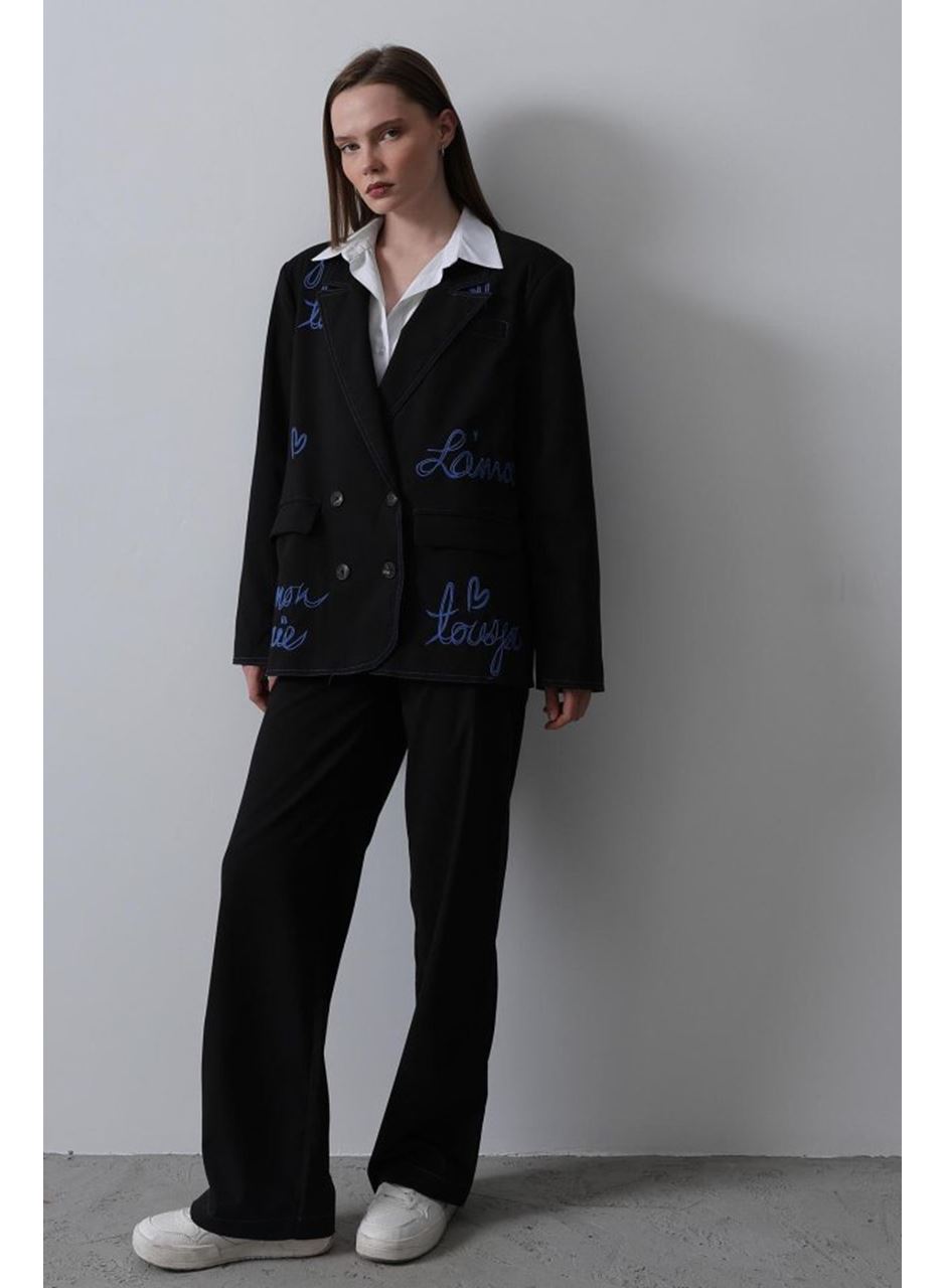 Kalpli Ceket Takım - Siyah