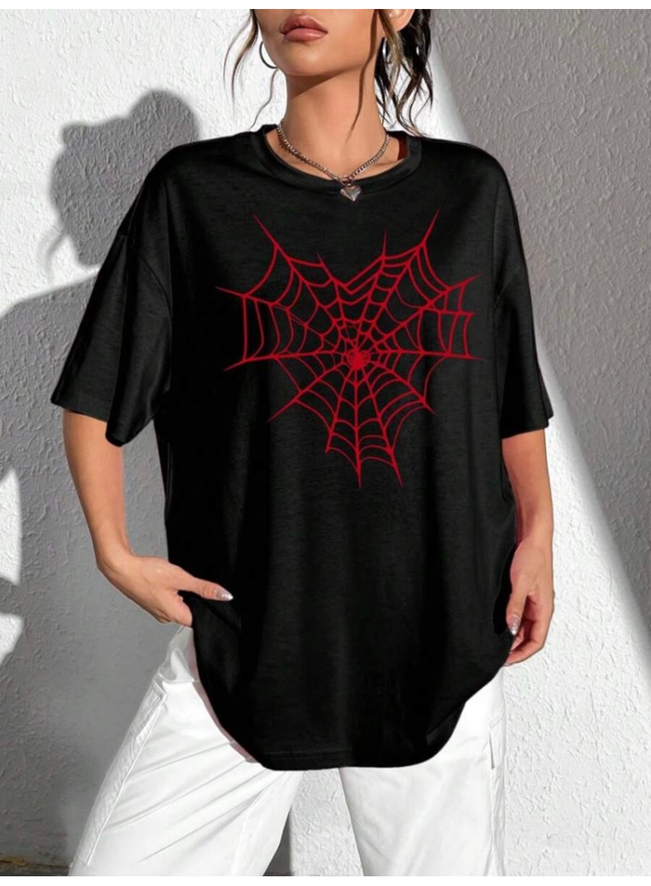 Baskılı T-shirt - Siyah