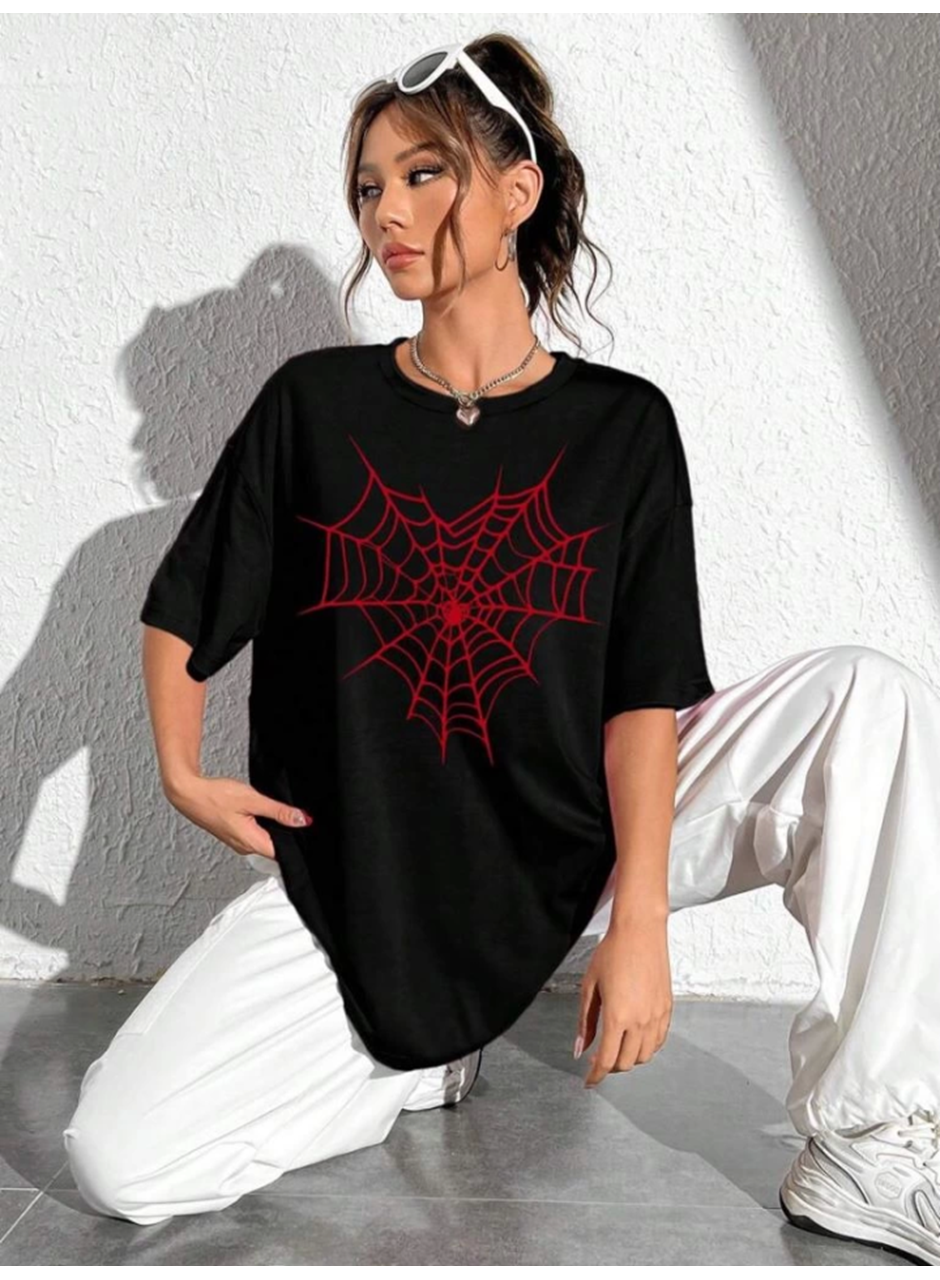 Baskılı T-shirt - Siyah