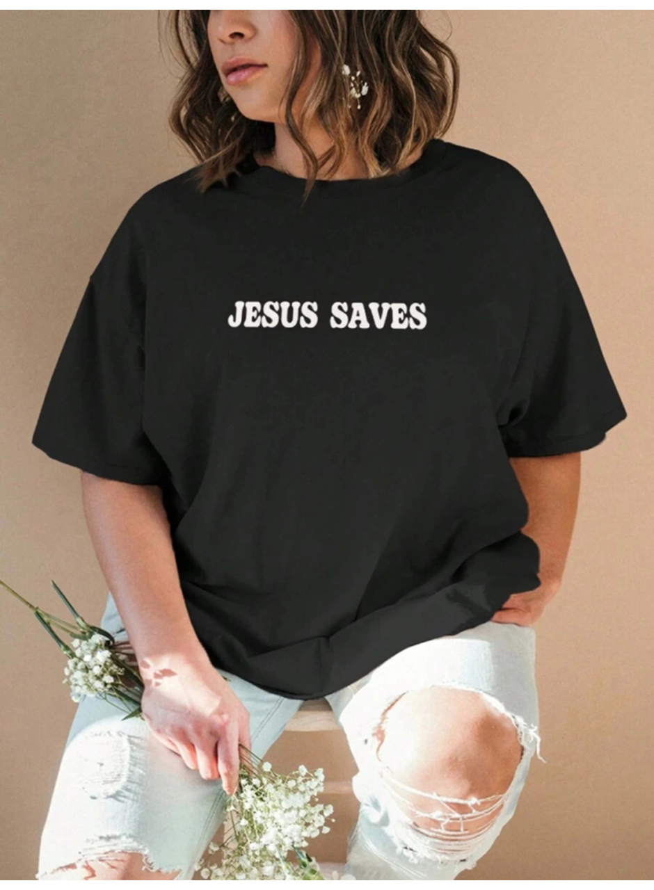 Baskılı T-shirt - Siyah