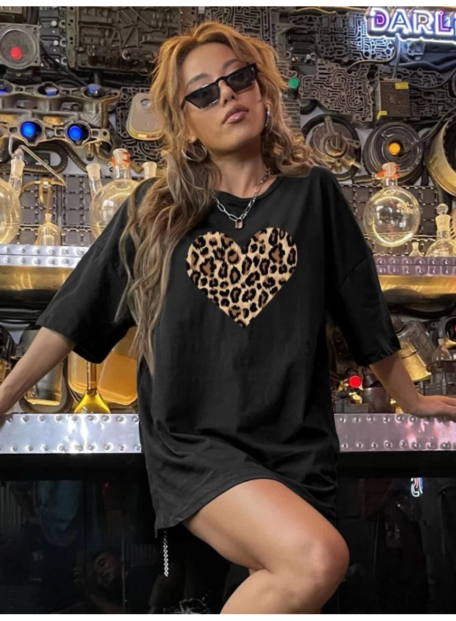 Baskılı T-shirt - Siyah