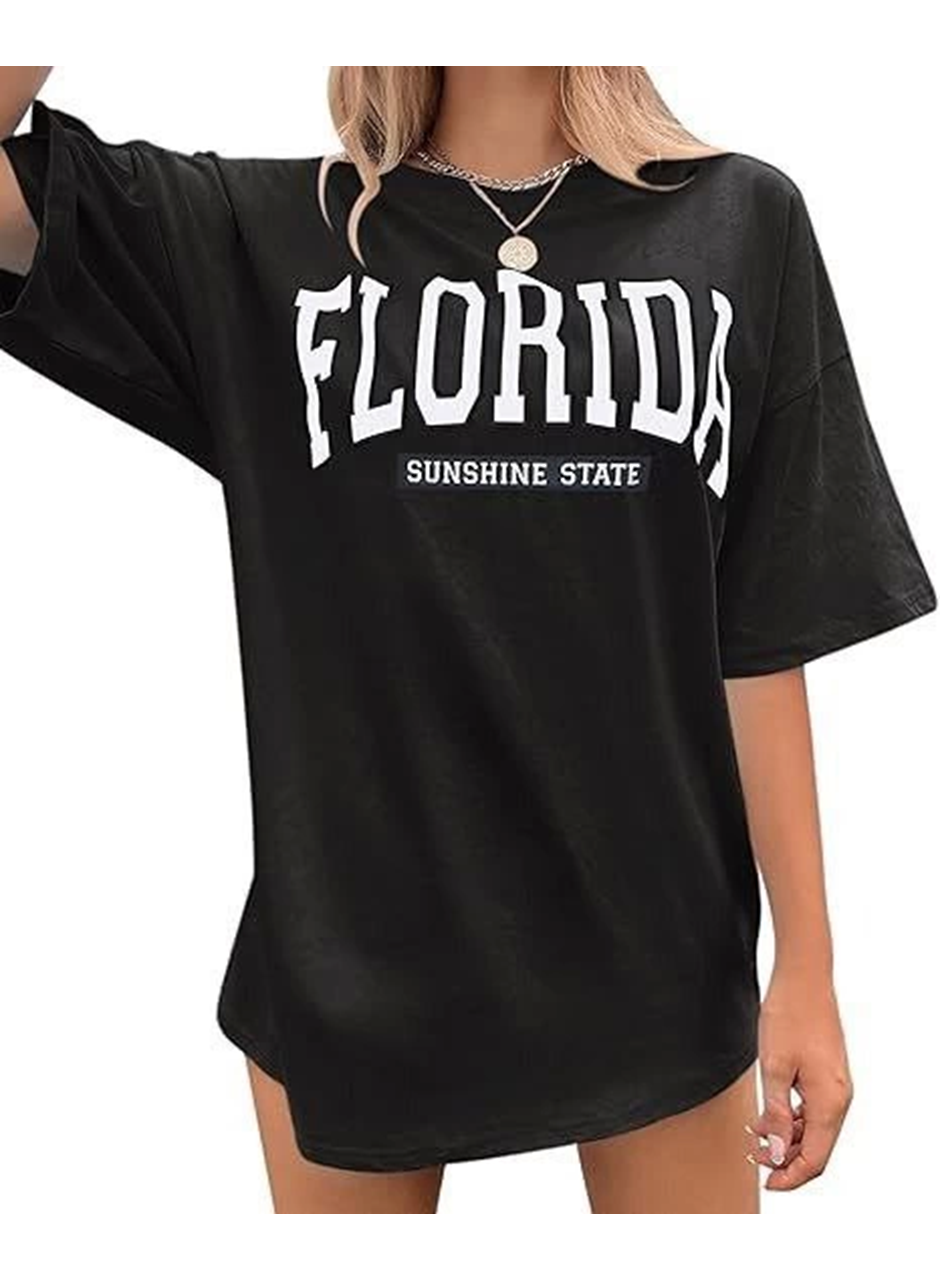 Bisiklet Yaka Baskılı T-shirt - Siyah