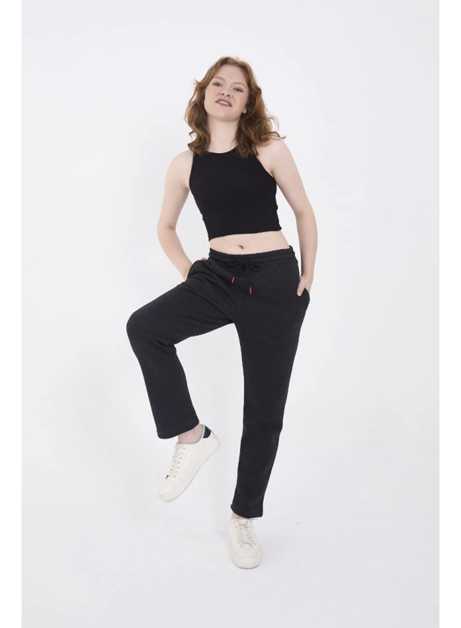 Unisex Üç İplik Basic Eşofman Pantolon - Antrasit