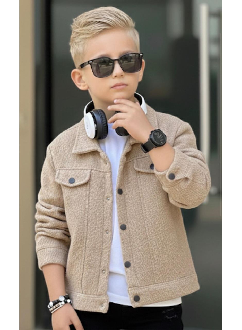 443170 KAŞE CEKETLİ 3 LÜ TAKIM  KREM