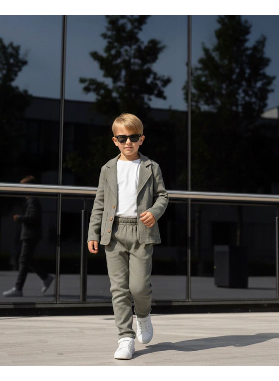 MÜSLİN GABARDİN CEKETLİ TAKIM 9-12 YAŞ 