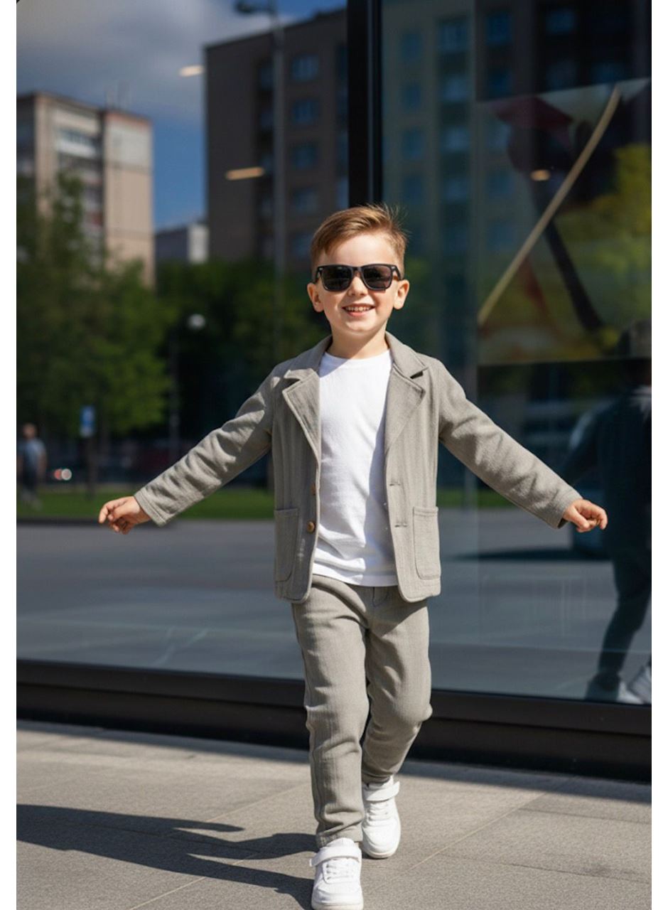 MÜSLİN GABARDİN CEKETLİ TAKIM 9-12 YAŞ 