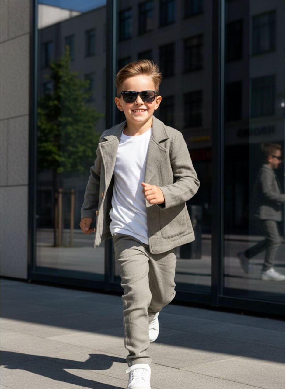 MÜSLİN GABARDİN CEKETLİ TAKIM 9-12 YAŞ 