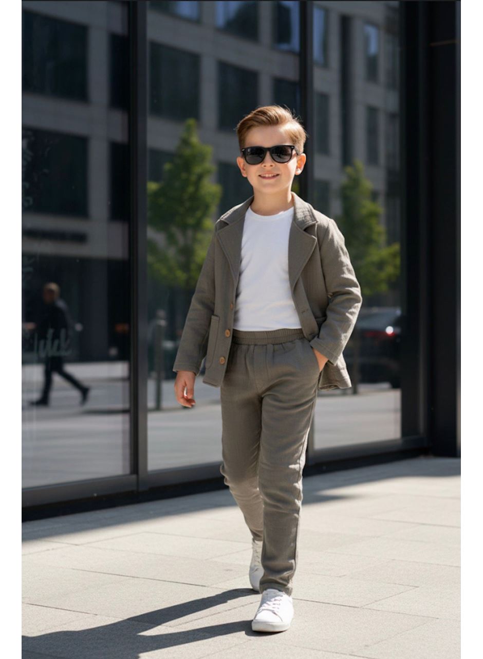 MÜSLİN GABARDİN CEKETLİ TAKIM 9-12 YAŞ 