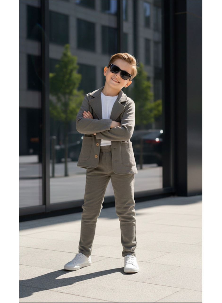 MÜSLİN GABARDİN CEKETLİ TAKIM 9-12 YAŞ 