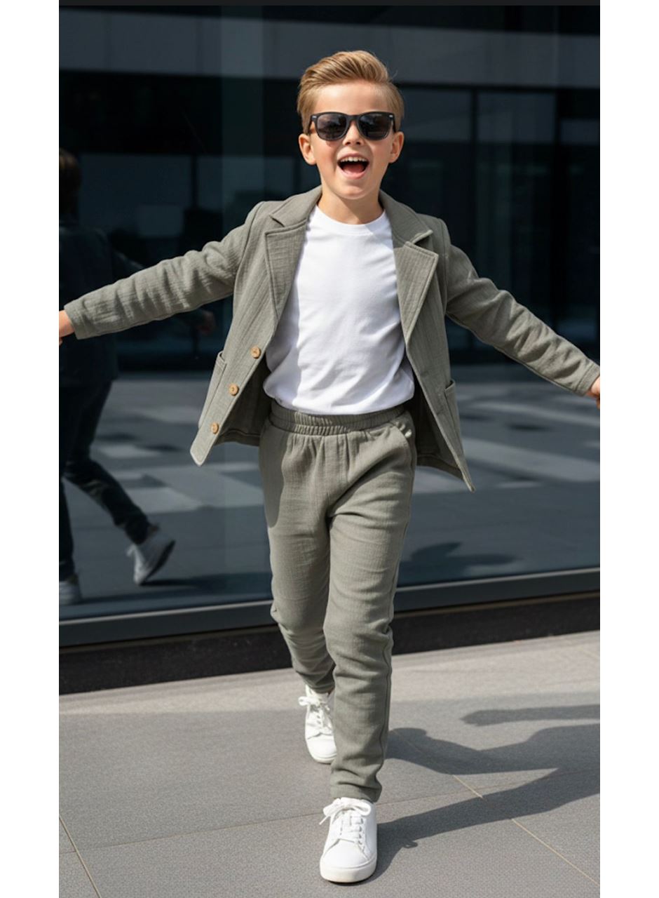 MÜSLİN GABARDİN CEKETLİ TAKIM 9-12 YAŞ 