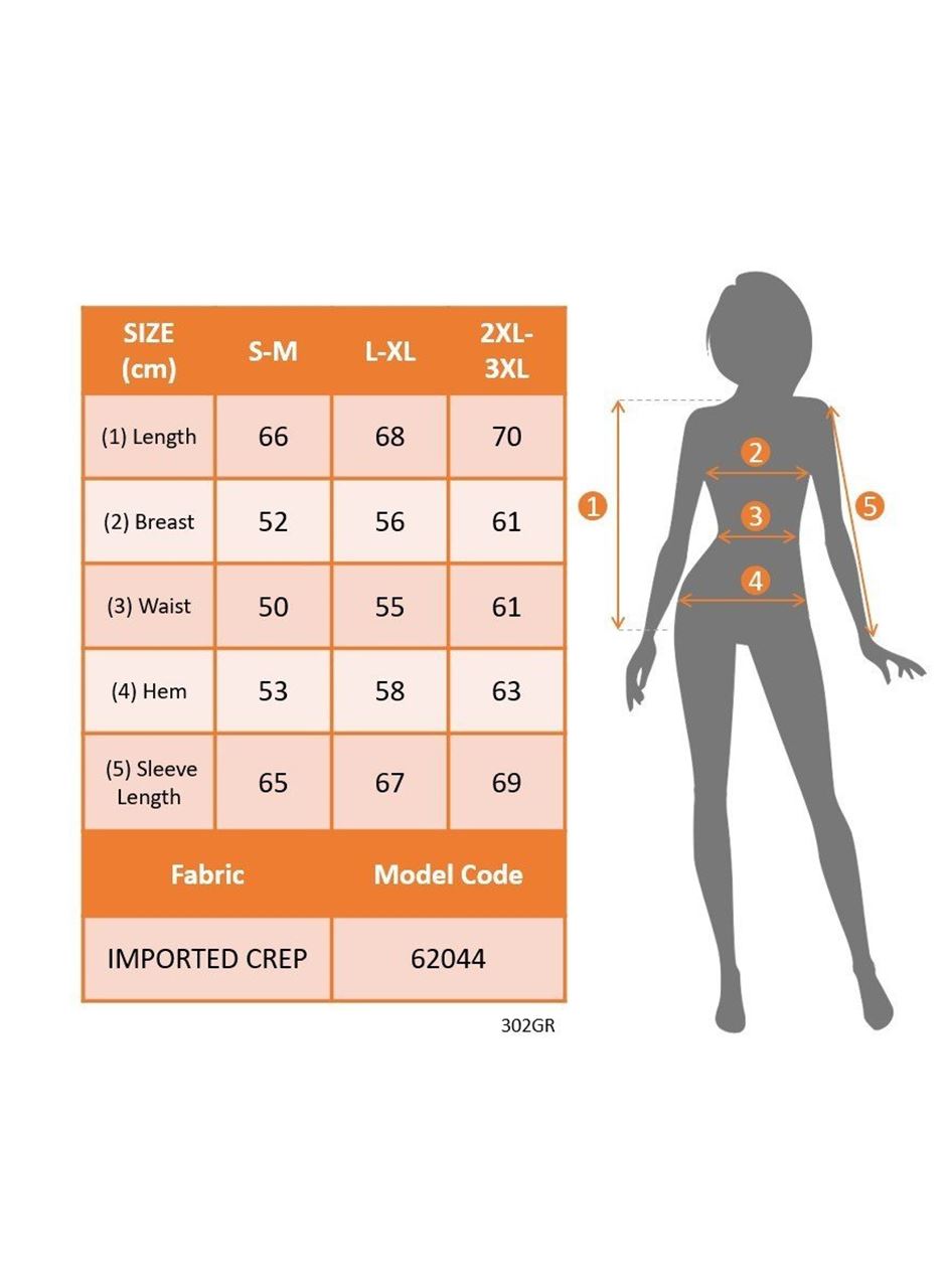 Kadın Uzun Kollu V Hakim Yakalı Desenli Ithal Krep Bluz
