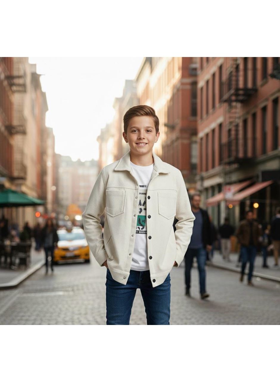 443571 ERKEK ÇOCUK İKİLİ TAKIM EKRU 9-12