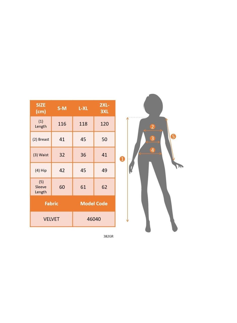 Kadın Uzun Kollu Kruvaze Yaka Belden Büzgü Detay Midi Kadife Elbise