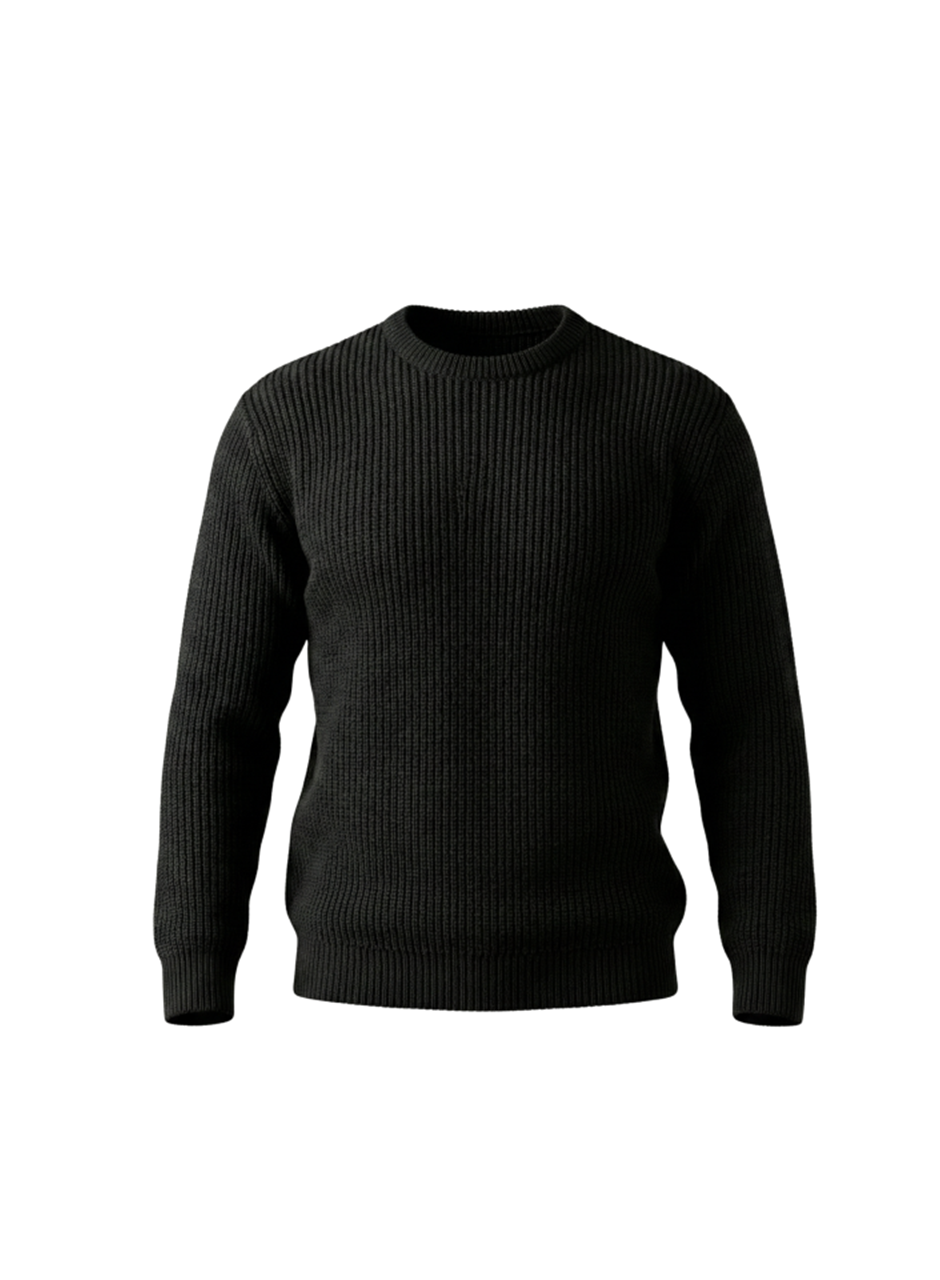 Erkek Bisiklet Yaka Örme Kazak