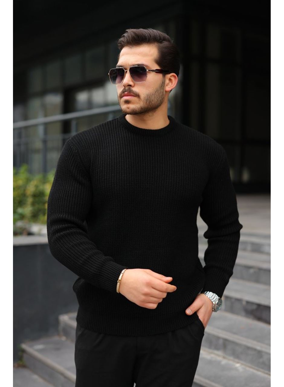 Erkek Bisiklet Yaka Örme Kazak