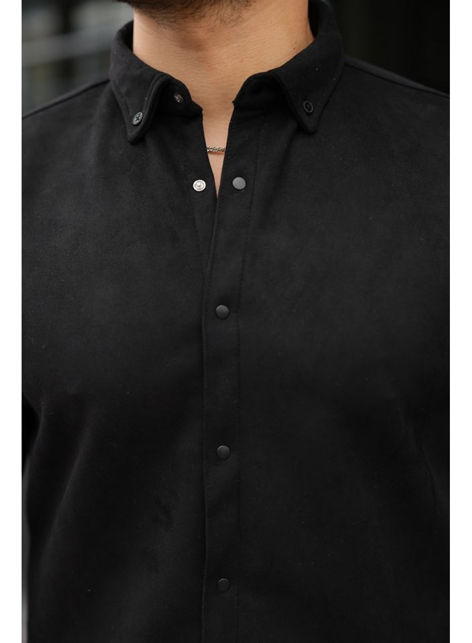 Erkek Uzun Kollu Süet Gömlek