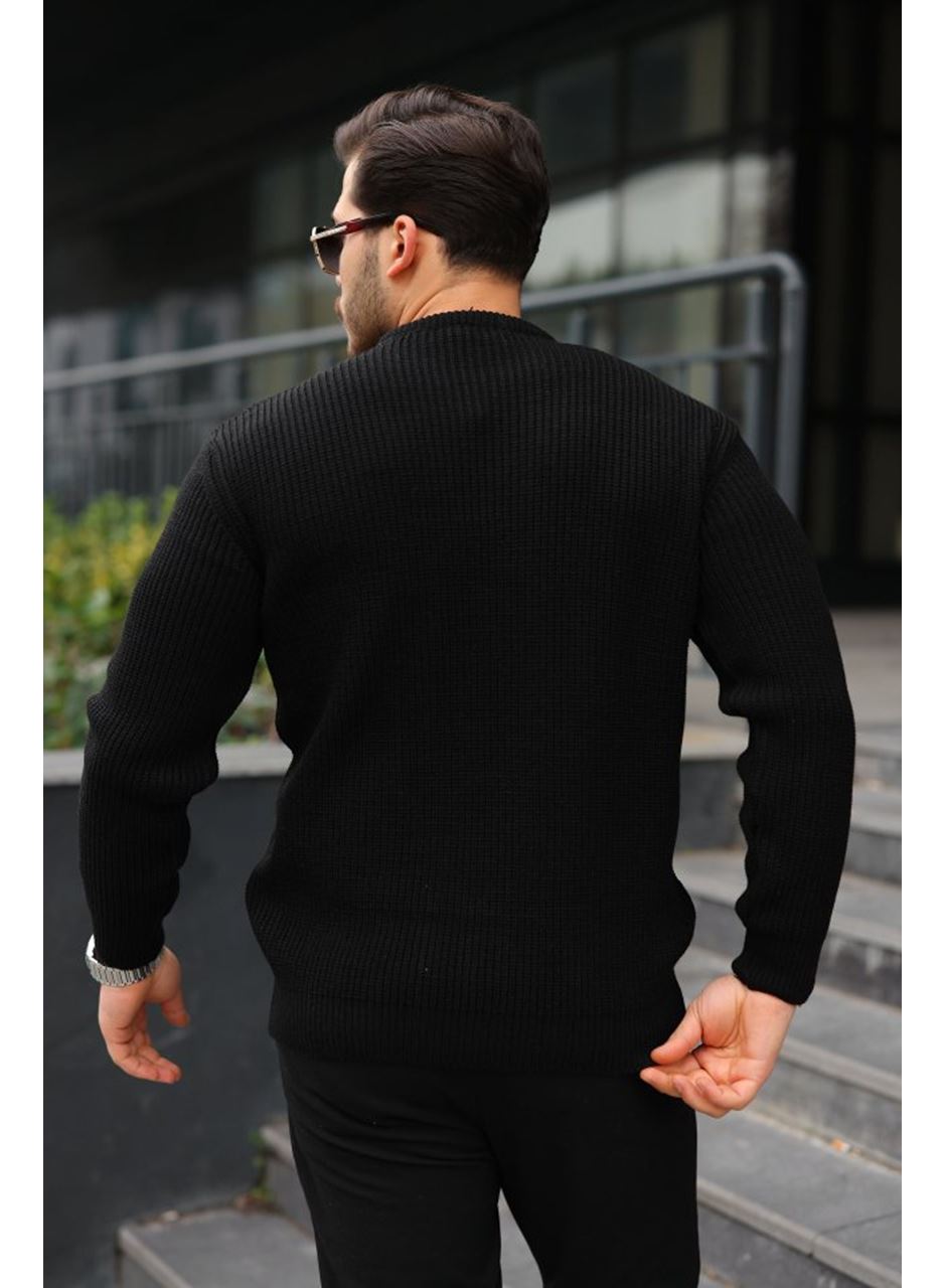 Erkek Bisiklet Yaka Örme Kazak