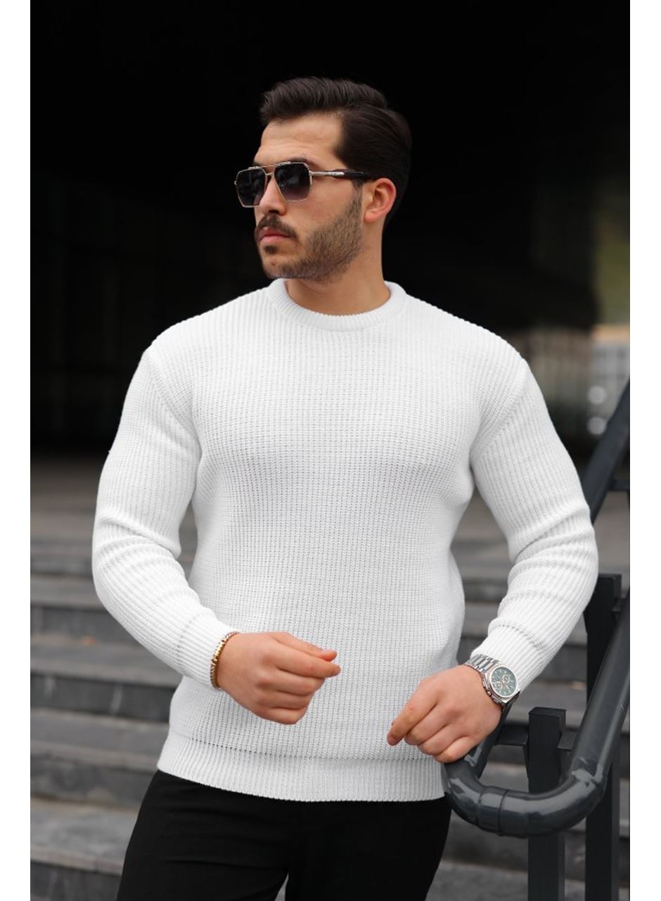 Erkek Bisiklet Yaka Örme Kazak