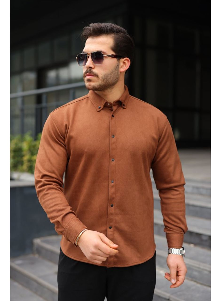 Erkek Uzun Kollu Süet Gömlek