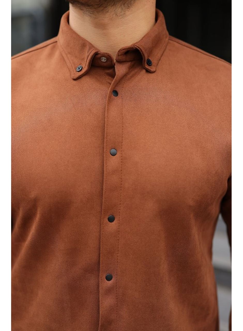 Erkek Uzun Kollu Süet Gömlek