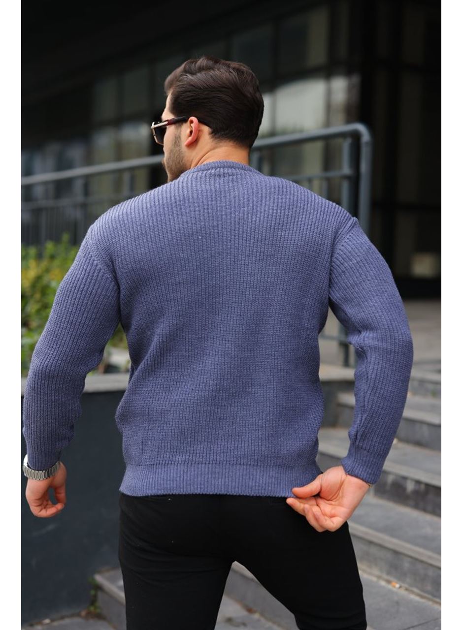 Erkek Bisiklet Yaka Örme Kazak