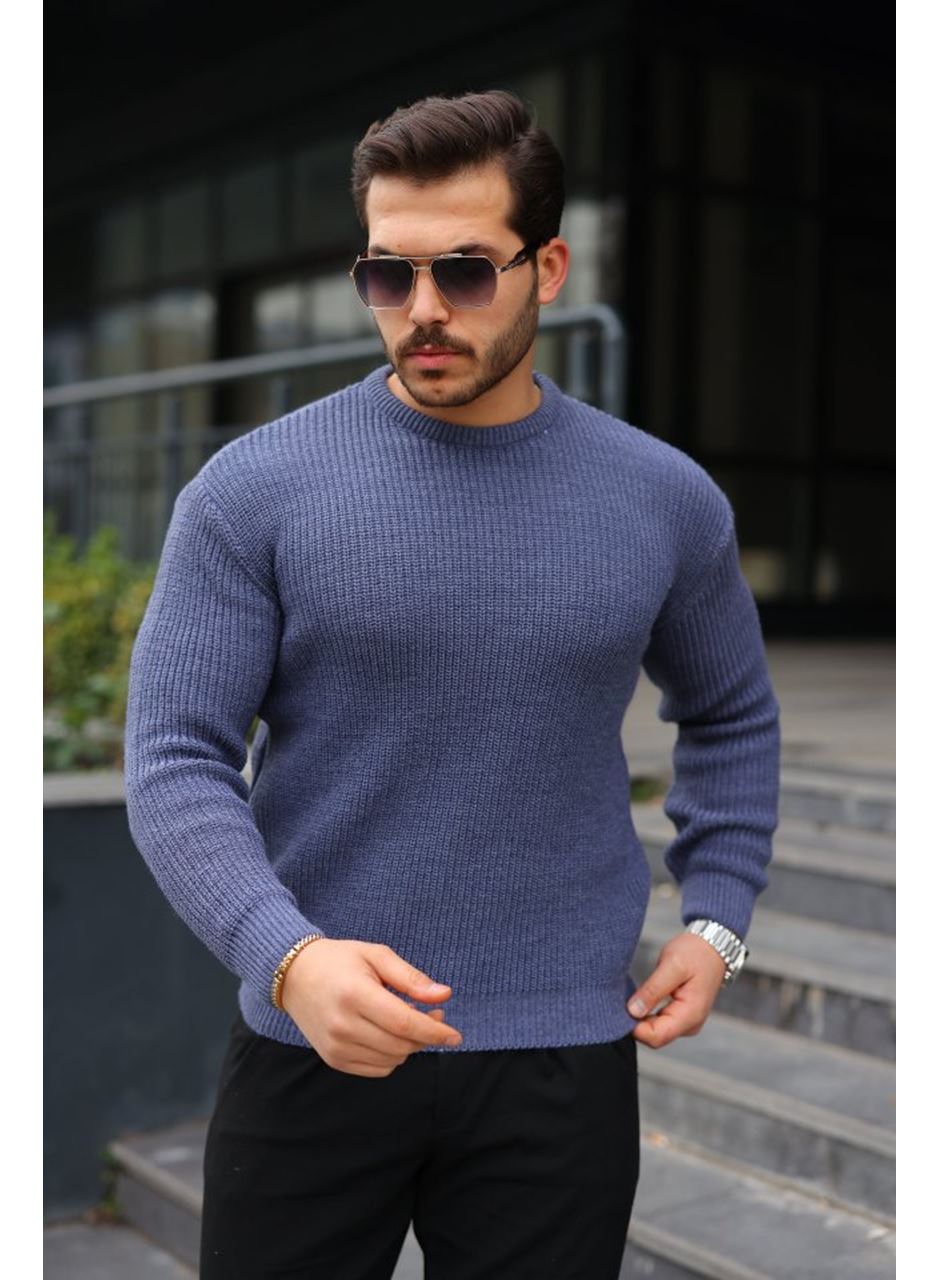 Erkek Bisiklet Yaka Örme Kazak