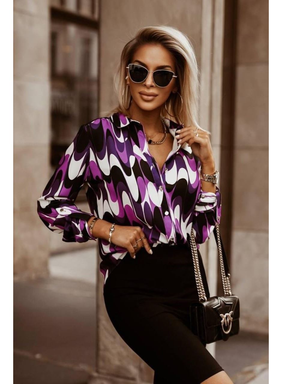 Metal Düğmeli, Apoletli Kol Ve Cep Detay Moskrep Gömlek