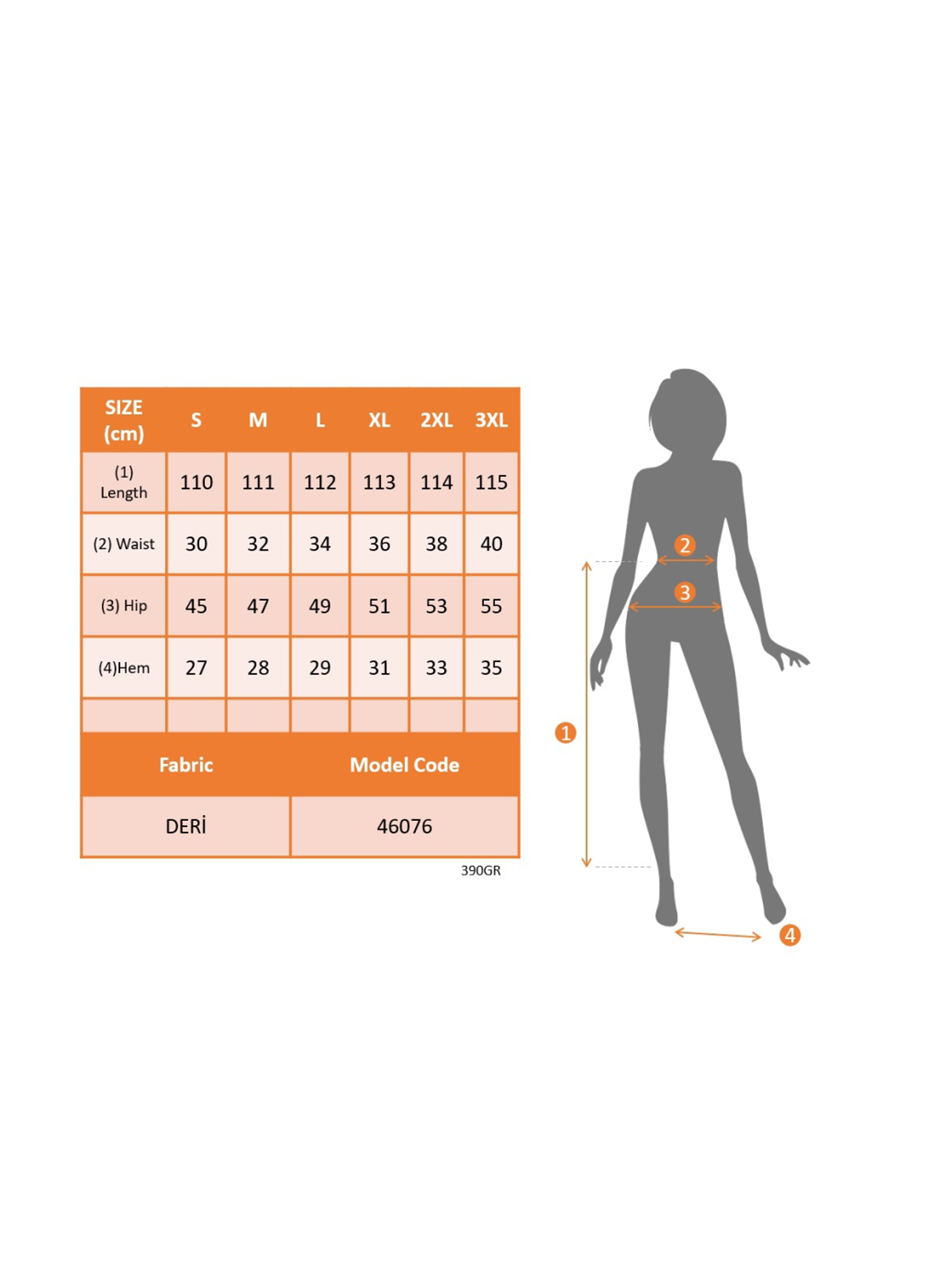 Kadın Yüksek Bel Cepli şardonlu Geniş Paçalı Mat Deri Pantolon