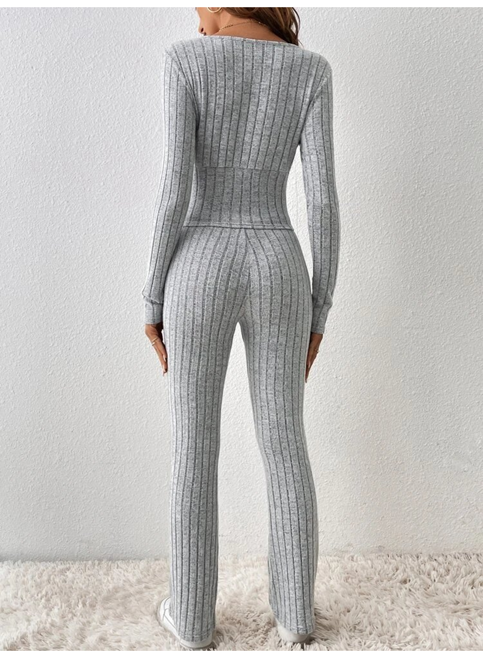 Kadın Uzun Kollu şardonlu Kaşkorse Ikili Takım