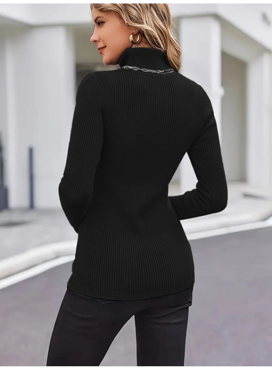 Kadın Uzun Kollu Balıkçı Yaka Kaşkorse Bluz