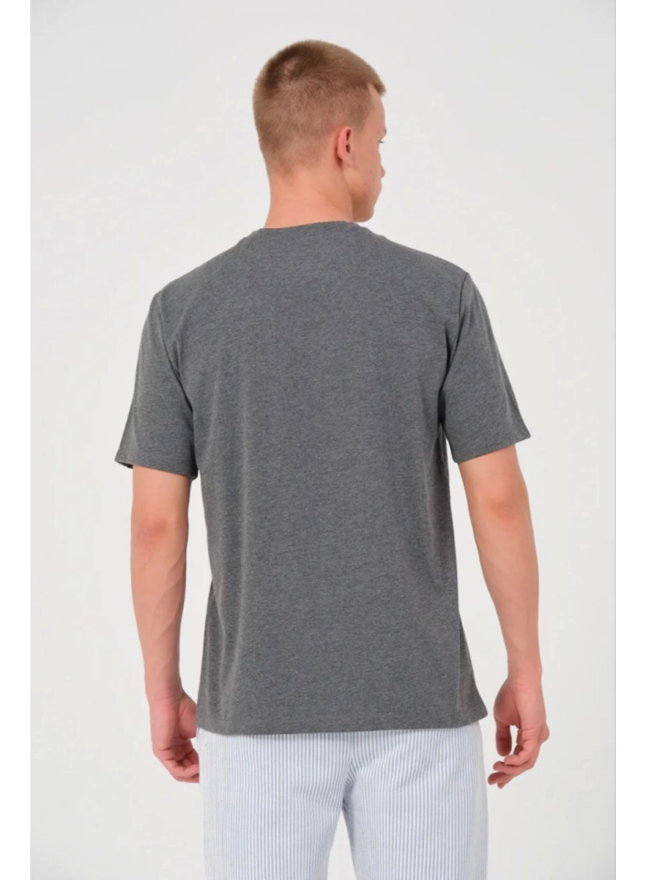 Erkek 24/1 Düz A Kalite Oversize T-shirt - Antrasit