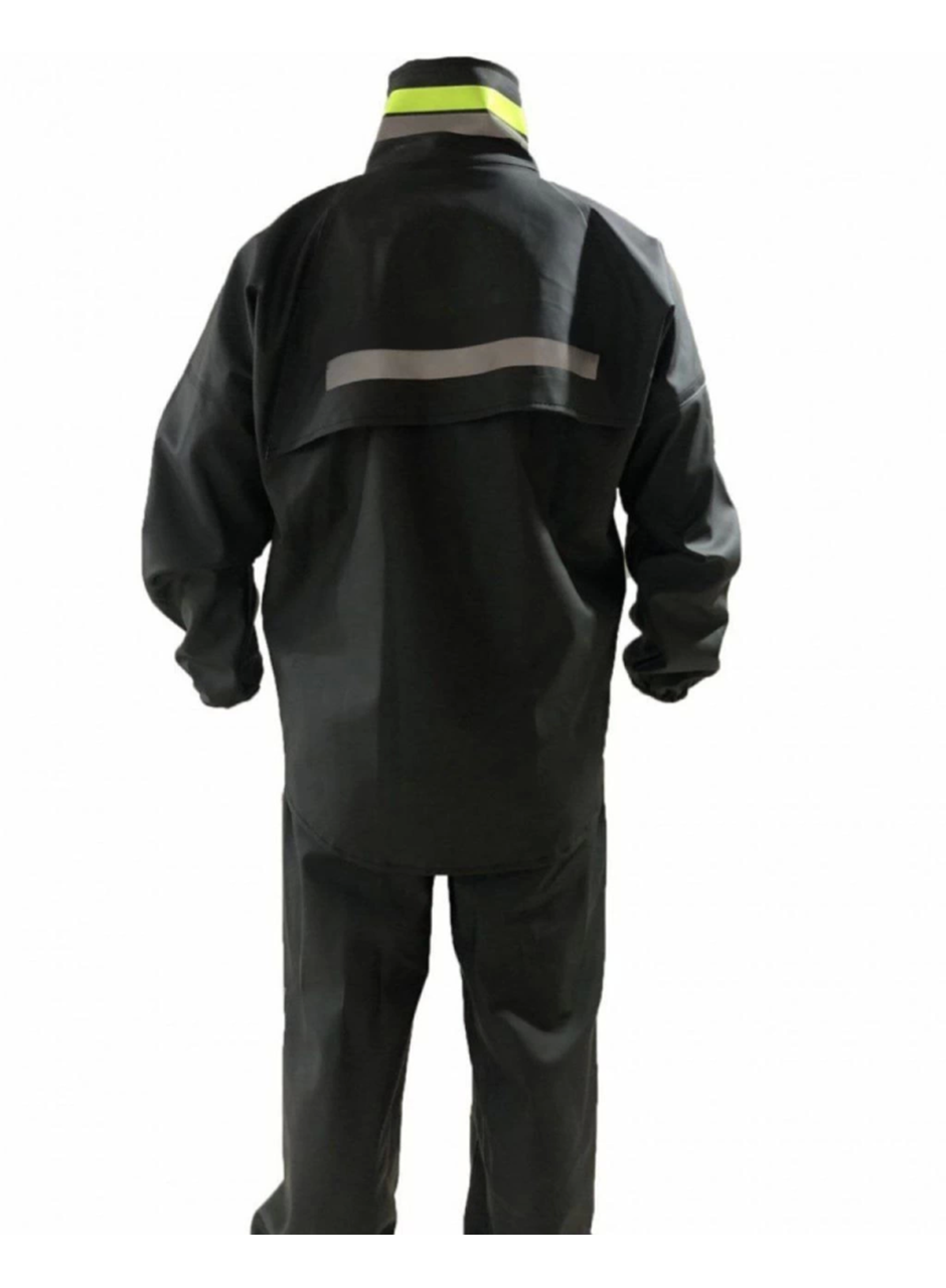 Tam Kalıp Motorcu Kurye Su Gecirmez Yağmurluk Takım - Siyah