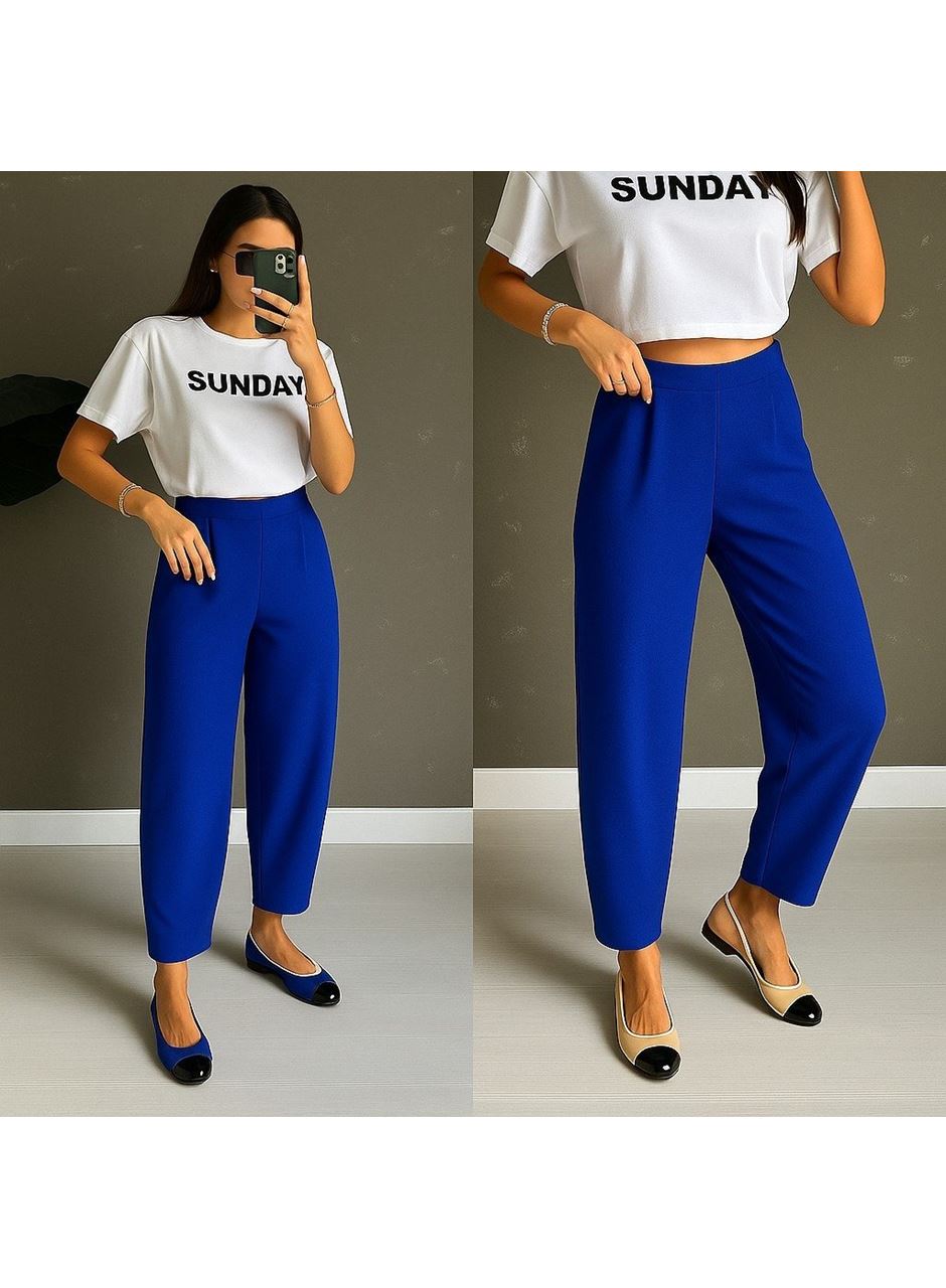 Kadın Yüksek Bel Krep Pantolon