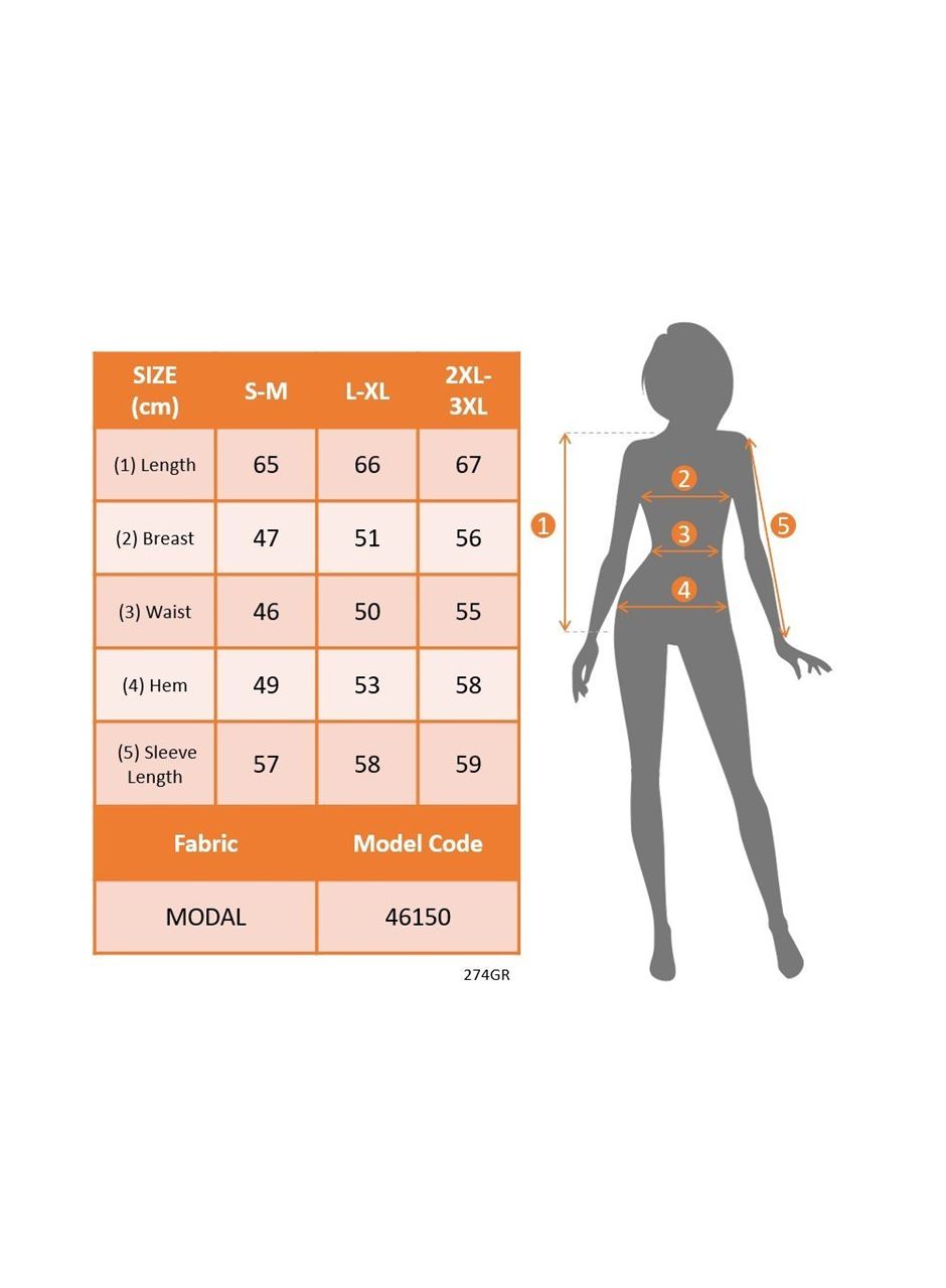 Kadın Uzun Kollu önden Fermuarlı Leopar Desenli Modal Bluz