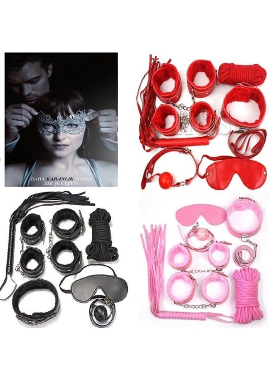 Grinin 50 Tonu Fantazi Kelepçe Kırbaç Seti